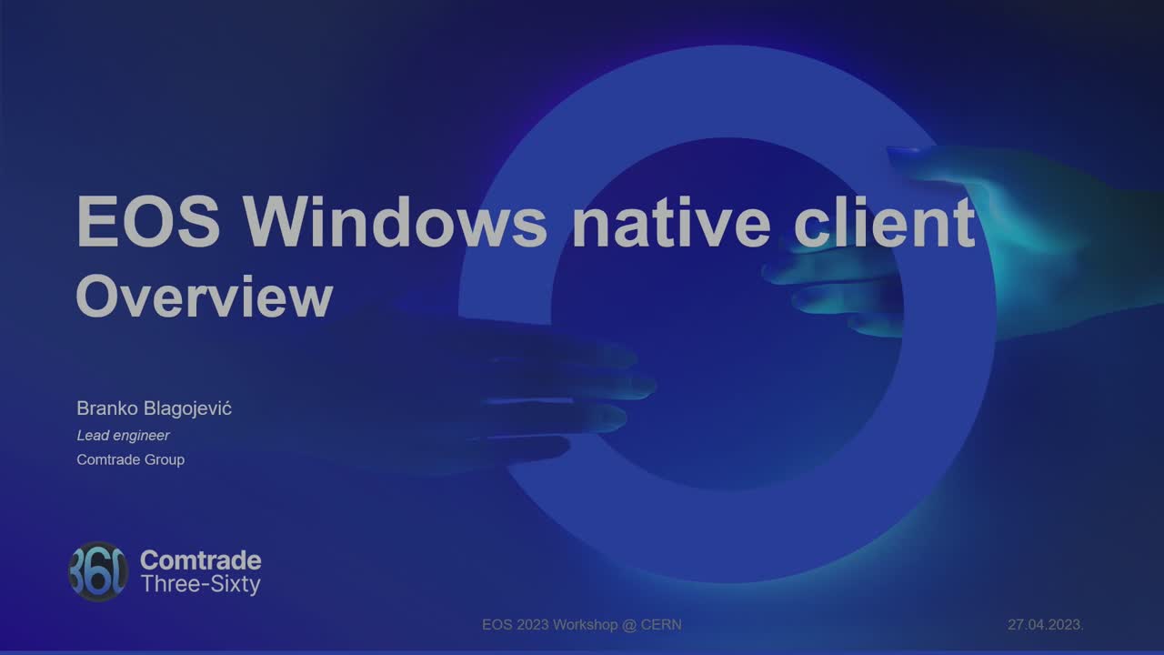 EOS Windows native client: Overview · CDS Videos · CERN