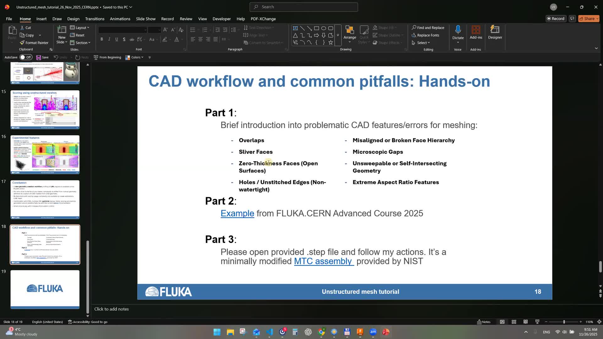 CAD and UMESH tutorial for FLUKA.CERN · CDS Videos · CERN