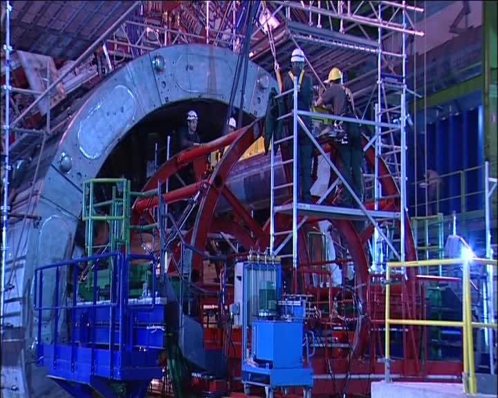 Préparatifs pour l'insertion d'un Supermodule dans le calorimètre ...