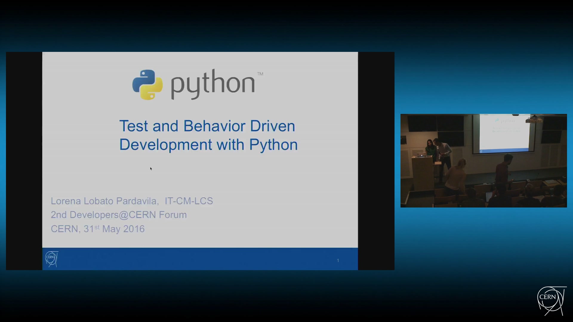 Test and Behaviour Driven Development with Python · CDS Videos · CERN
