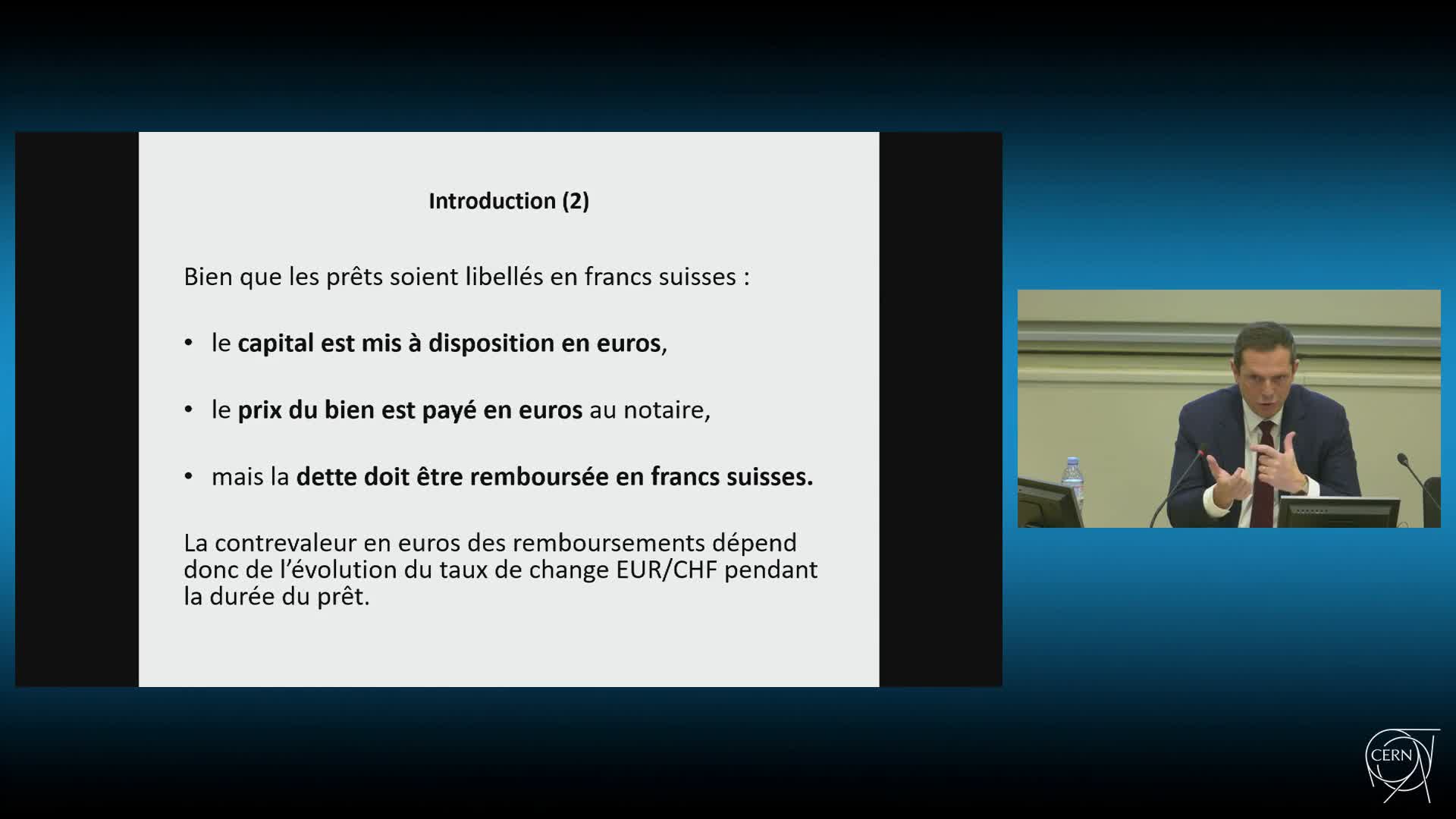 Loans in CHF: exchange-rate risk and the requirement of contractual  transparency – Understanding the litigation and Its implications · CDS  Videos · CERN